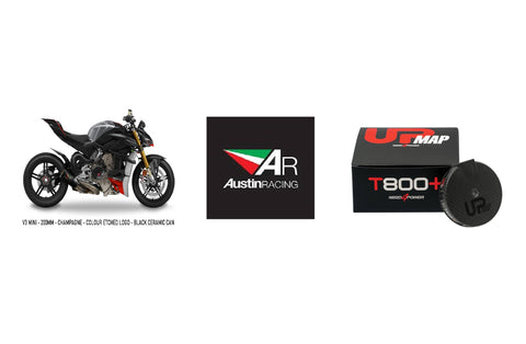 Bundle Ducati V4 Streetfighter 2020-2024: AR GP3 DE-CAT (black finish) + UpMap
