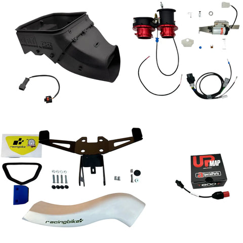 Complete kit racing kit for Aprilia RS 660 2021-2024 (USA 2025): variable stacks + Evo Race airbox + ram air scoop + UpMap