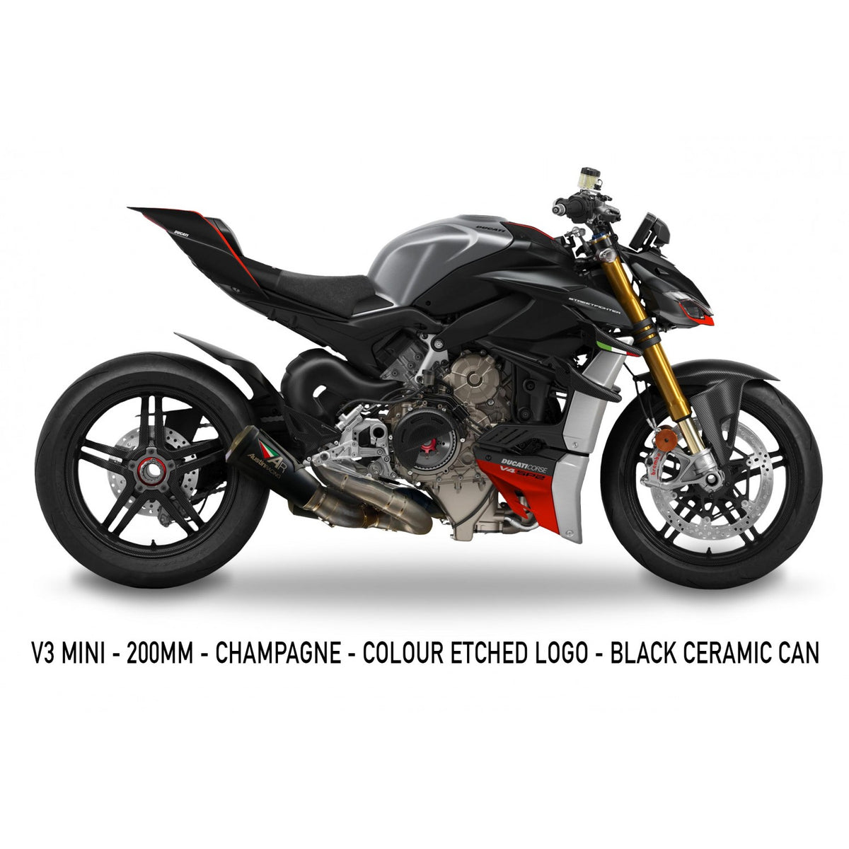 Bundle Ducati V4 Streetfighter 2020-2024: AR GP3 De-Cat (Black finish) + UpMap