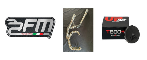 Bundle Ducati Panigale V4 2025: FM-PROJECTS 3/4 exhaust FMD007RKST/S + UpMap
