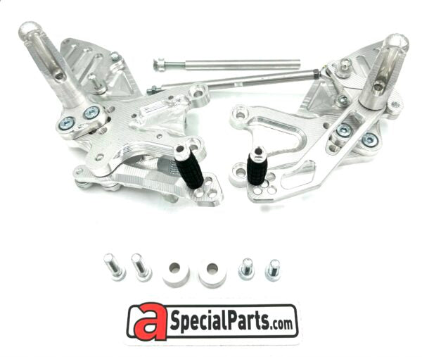 FlyHammer Rearset for Aprilia RS V4 Tuono V4 2017-2025 Silver