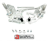 FlyHammer rearset for Aprilia RS V4 Tuono V4 2017-2024 silver
