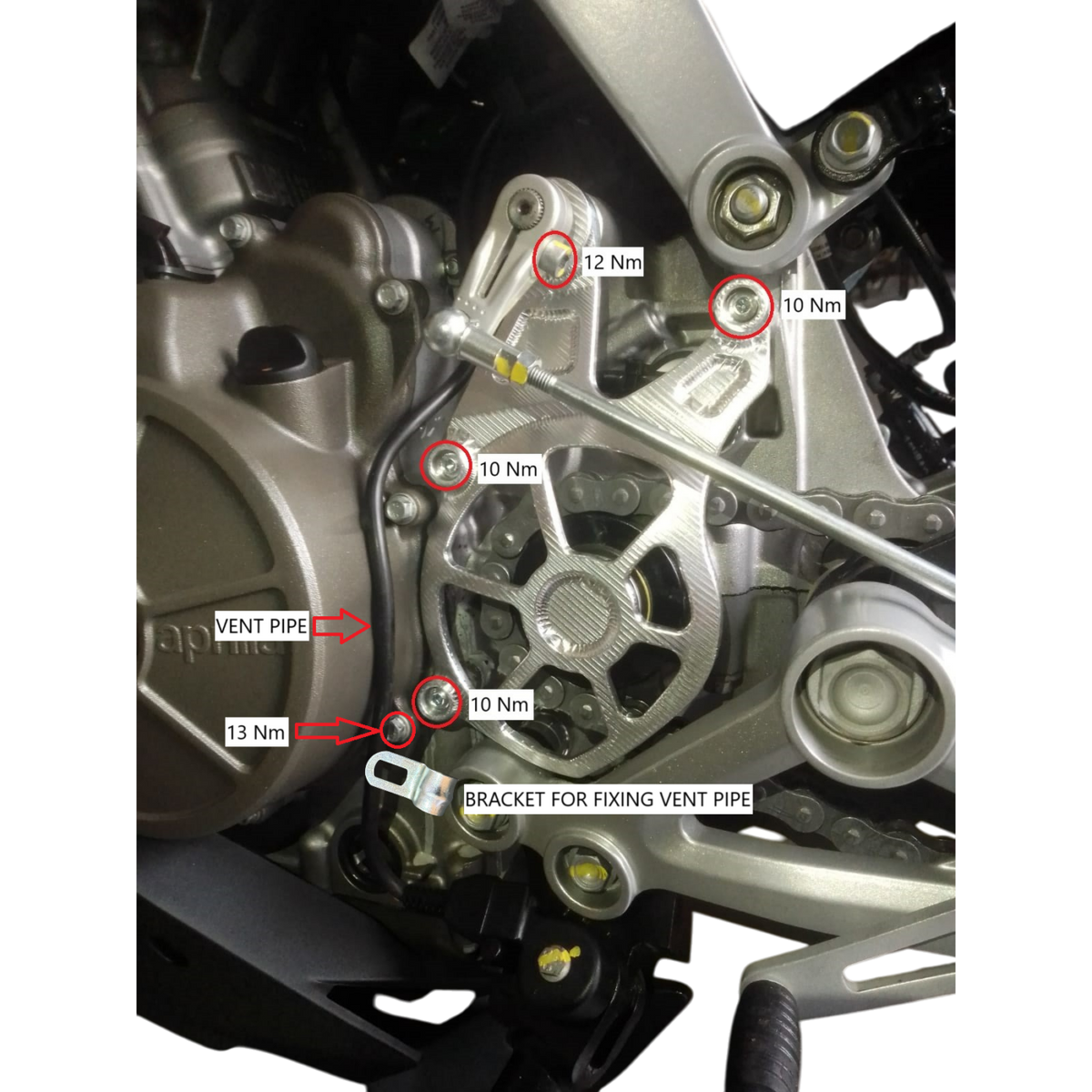 FlyHammer Sprocket Cover for Aprilia RS 457 Silver