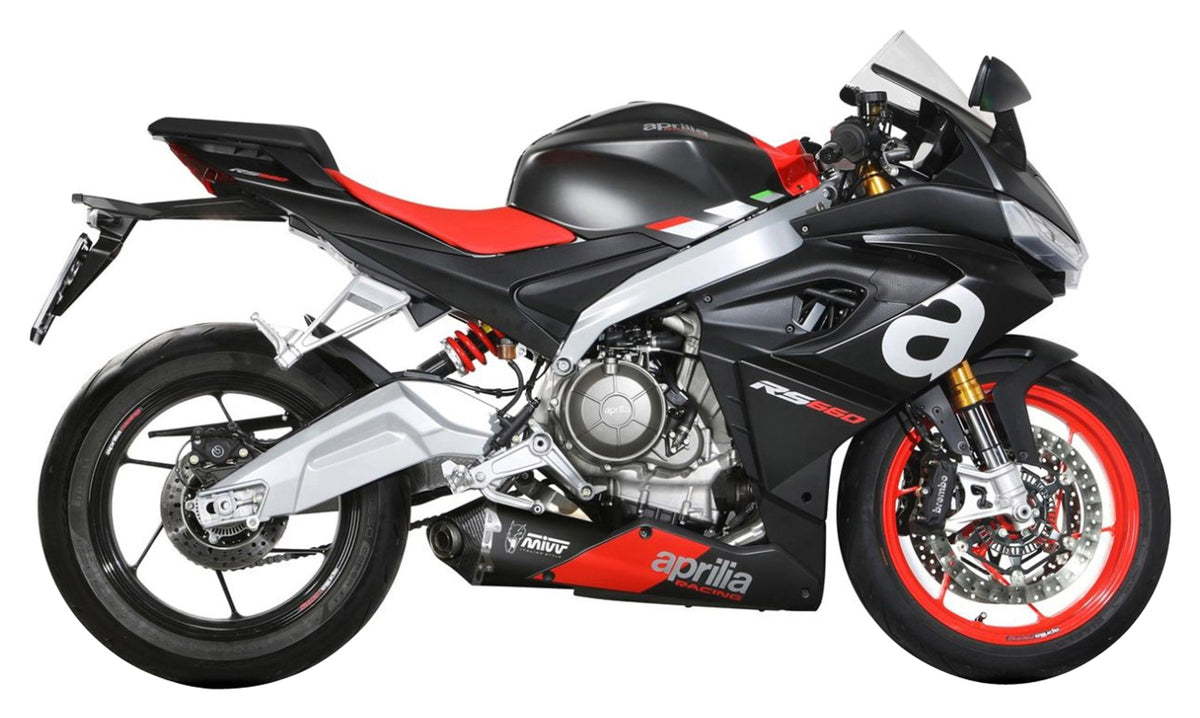 Full Exhaust Mivv Delta Race Black Aprilia RS 660 Tuono 660 A.014.LDRB 2021-2025 (USA 2026)