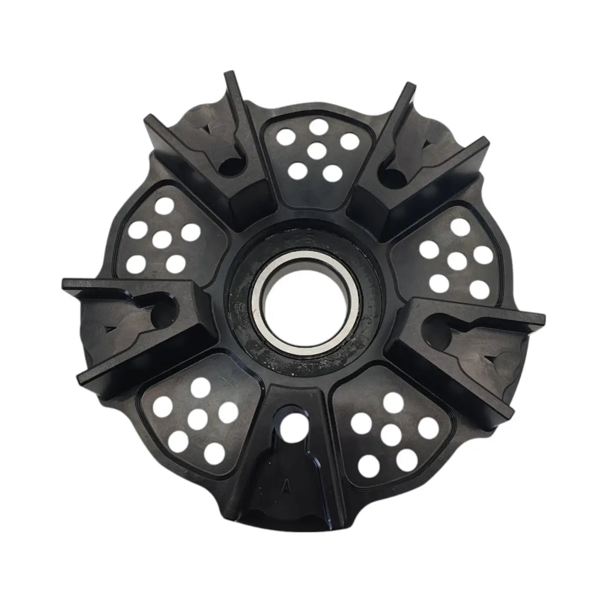 Sprocket Carrier by Dilone (new version, lighter) for Aprilia RS 660 Tuono 660 Tuareg 660 in Ergal Aluminium Billet Black