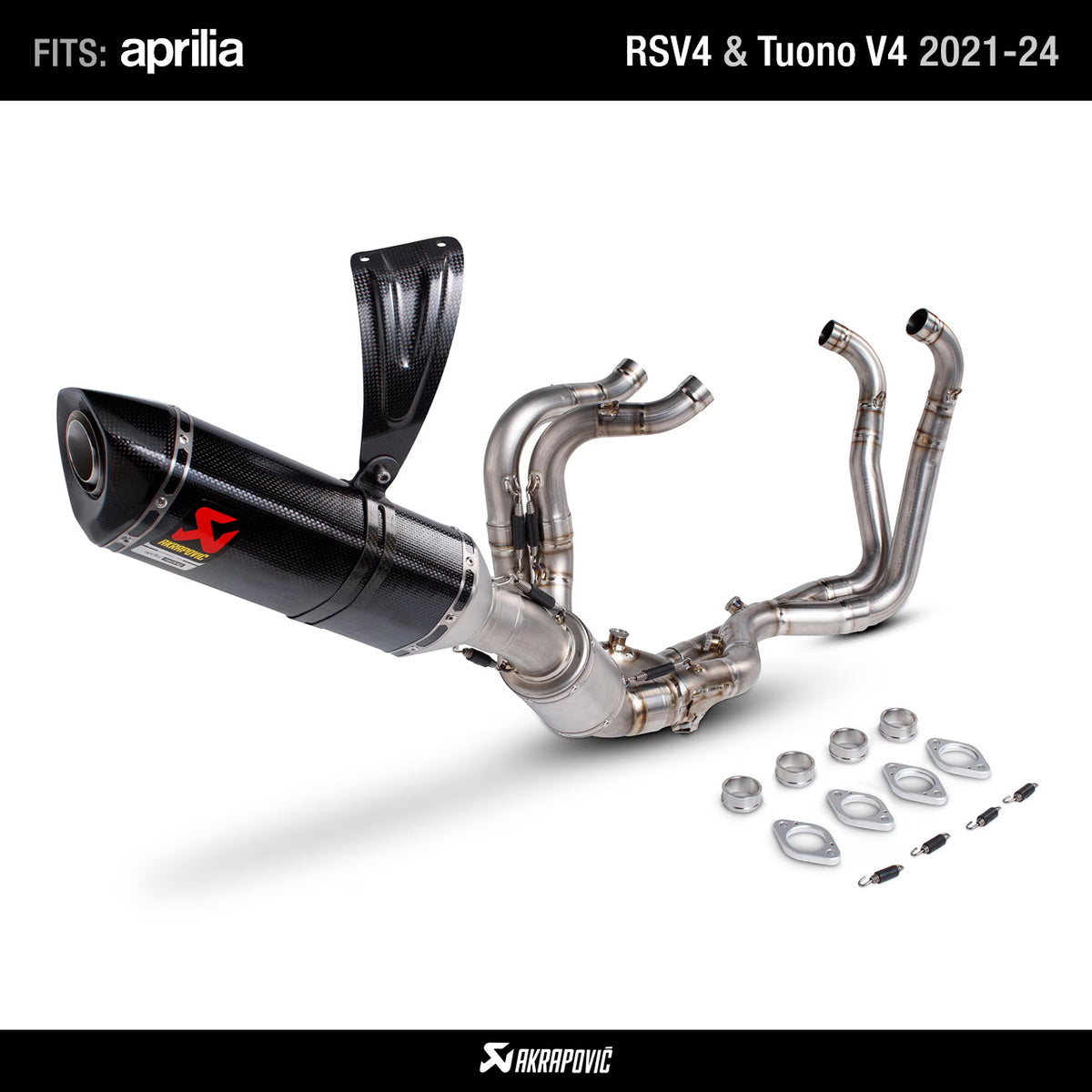 Akrapovic Full Exhaust System "by Aprilia" for RS V4 Tuono V4 2021-2024 2S001642 (with UNLOCK CODE)