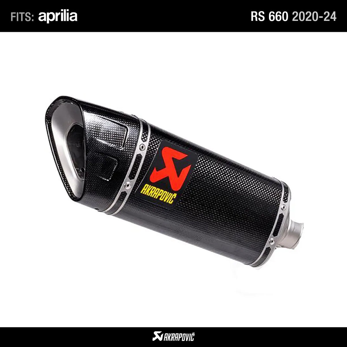 Akrapovic Replacement Exhaust Muffler CF Black For Aprilia RS 660 20-24 M-APL00802C