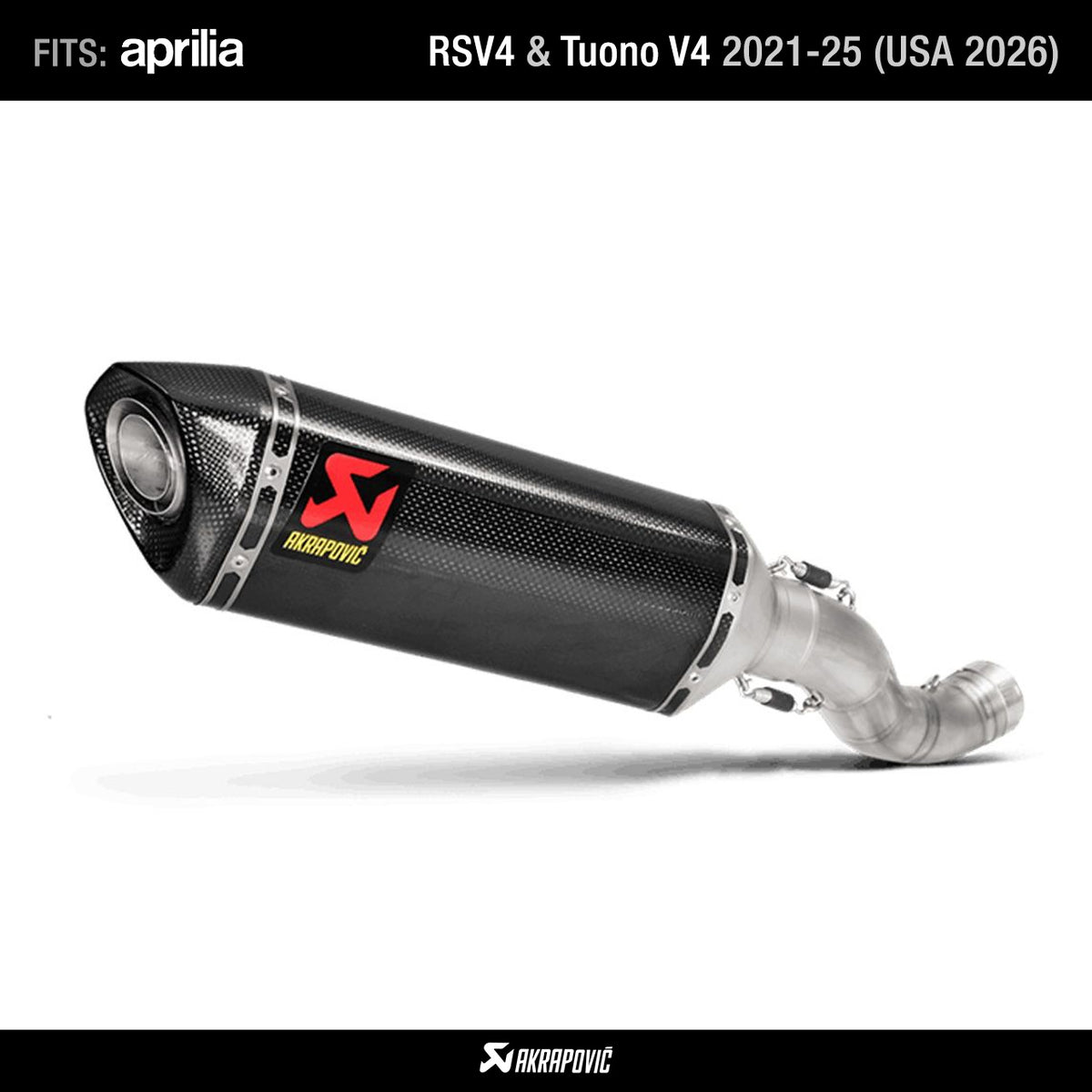 Akrapovic Slip-On for Aprilia RS V4 Tuono V4 2021-2025 EU (USA 2026) S-A10SO13-RC