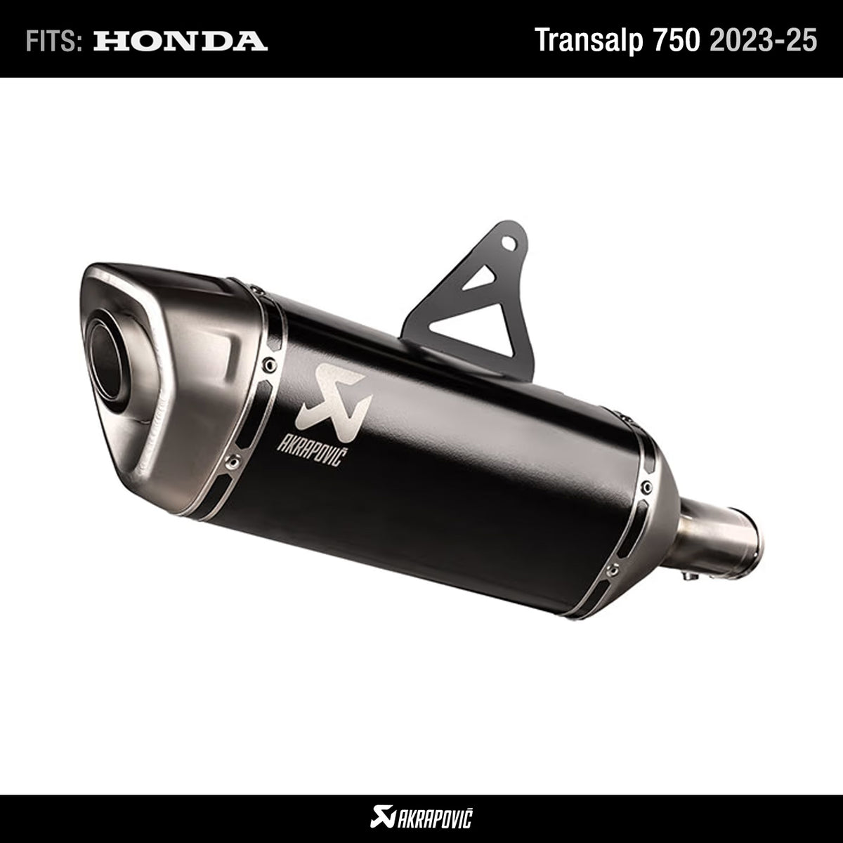 Bundle Akrapovic Slip-On S-H7SO6-HRTBL for Honda Transalp 750 (2023-2025) + UpMap