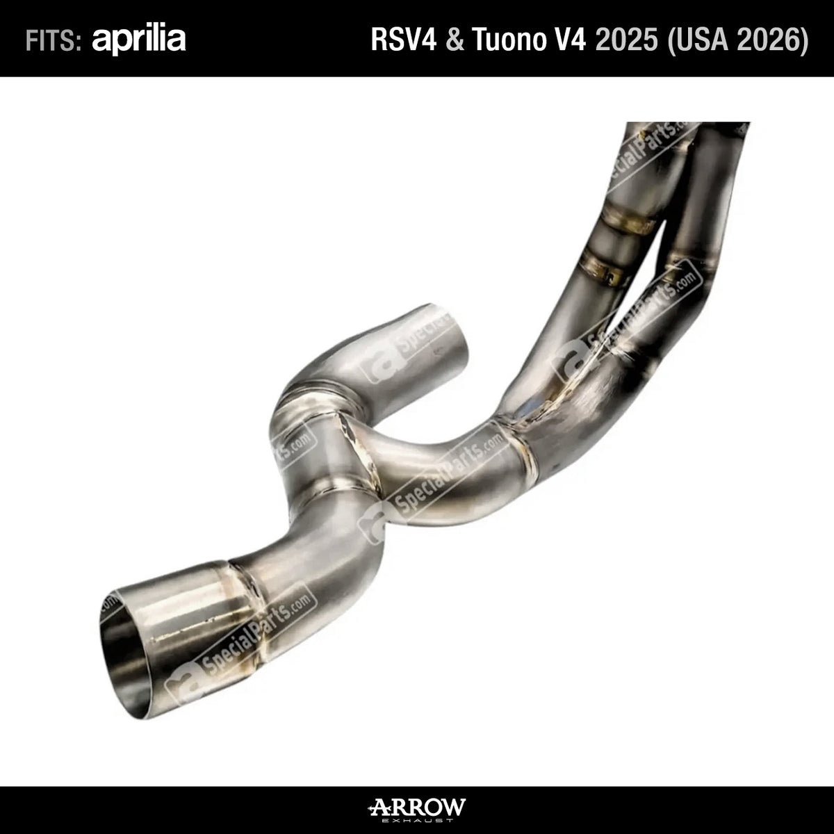 Arrow Racing De-kat Midpipes Stainless Steel for Aprilia RS V4 Tuono V4 EU 2025 (USA 2026)