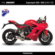 Termignoni Racing Silencers for Ducati 939 / 939 S 2017-2020 code D18109440ITC