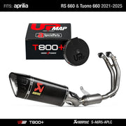 Bundle: Akrapovic Full Exhaust for Aprilia RS 660 Tuono 660 S-A6R5-APLC (ex S-A6R3-APLC) + UpMap RS 660 Tuono 660