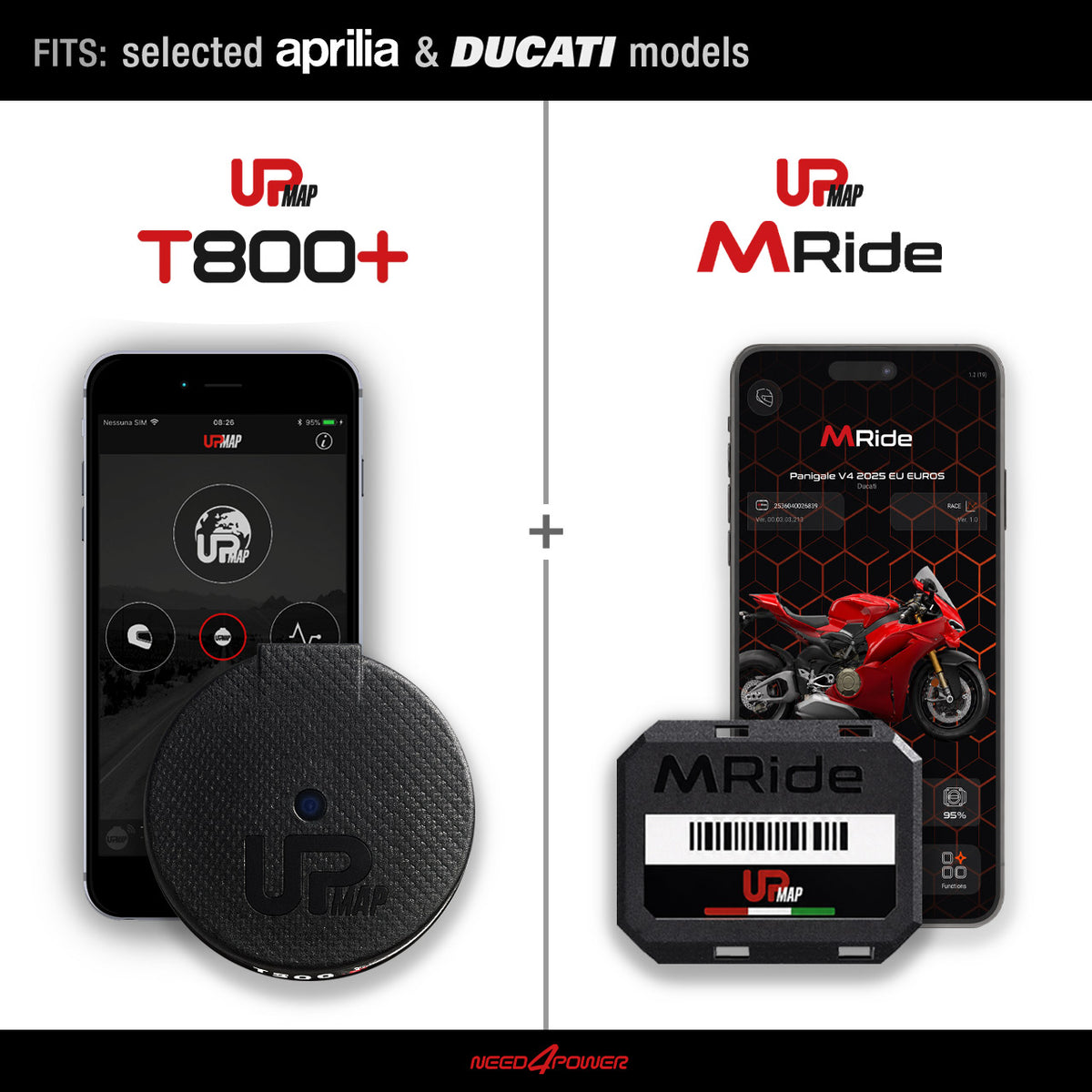 Bundle: UpMap M-RIDE & T800+ (Selected Aprilia & Ducati Models)