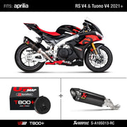 Bundle: Akrapovic Slip-On for Aprilia RS V4 Tuono V4 + UpMap RS V4 Tuono V4 2021 Onwards