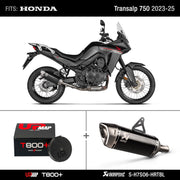 Bundle Akrapovic Slip-On S-H7SO6-HRTBL for Honda Transalp 750 (2023-2025) + UpMap