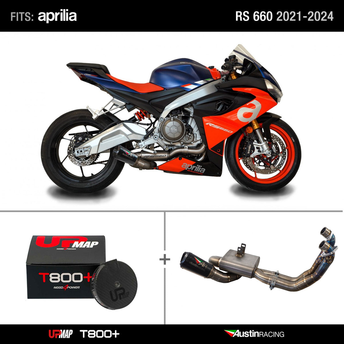 Bundle Aprilia RS 660 2021-2024: Austin Racing with Headers + UpMap