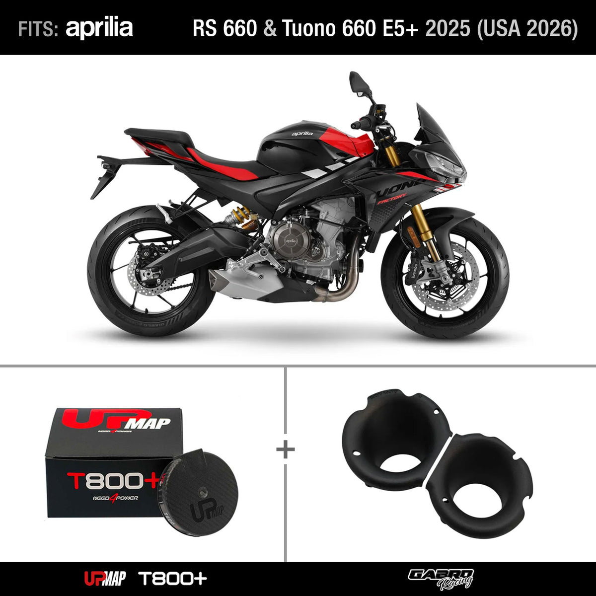 Bundle RS Tuono 660 E5+ 2025 (USA 2026): UpMap + GRT Stacks