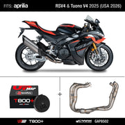 Bundle Spark Titanium Headers GAP8502 for Aprilia RS V4 Tuono V4 2025 (USA 2026) + UpMap