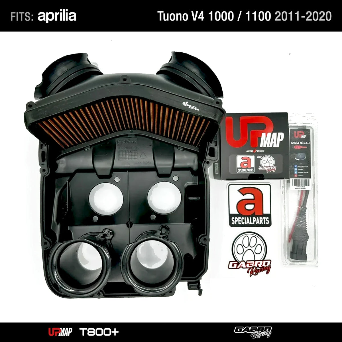 Bundle: Airbox Stage 3 Kit for Aprilia Tuono V4 1000 and 1100 2011-2020 + UpMap