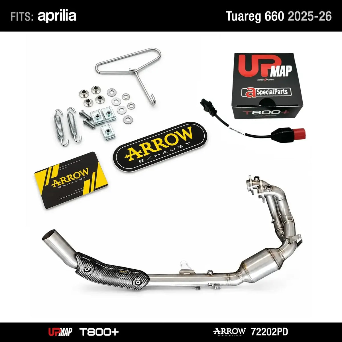 Bundle Tuareg 660: UpMap (OBD cable included) + Arrow Headers De-Kat 72202PD