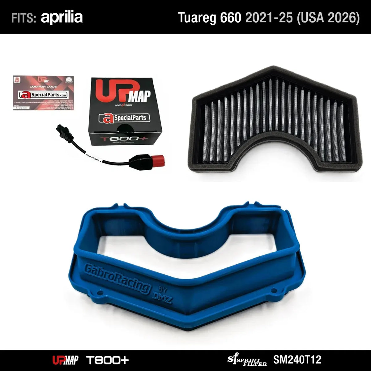 Bundle Tuareg 660: Stage 2 GRT Airbox kit (Sprint Filter SM240T12) + UpMap