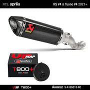 Bundle: Akrapovic Slip-On for Aprilia RS V4 Tuono V4 + UpMap RS V4 Tuono V4 2021 Onwards