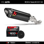 Bundle: Slip-On Akrapovic Aprilia Rsv4 Tuono V4 2017-2020 S-A10SO9-RC + UpMap