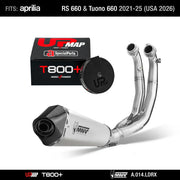 Bundle: Full Exhaust Mivv Delta Race Inox Aprilia RS 660 Tuono 660 + UpMap