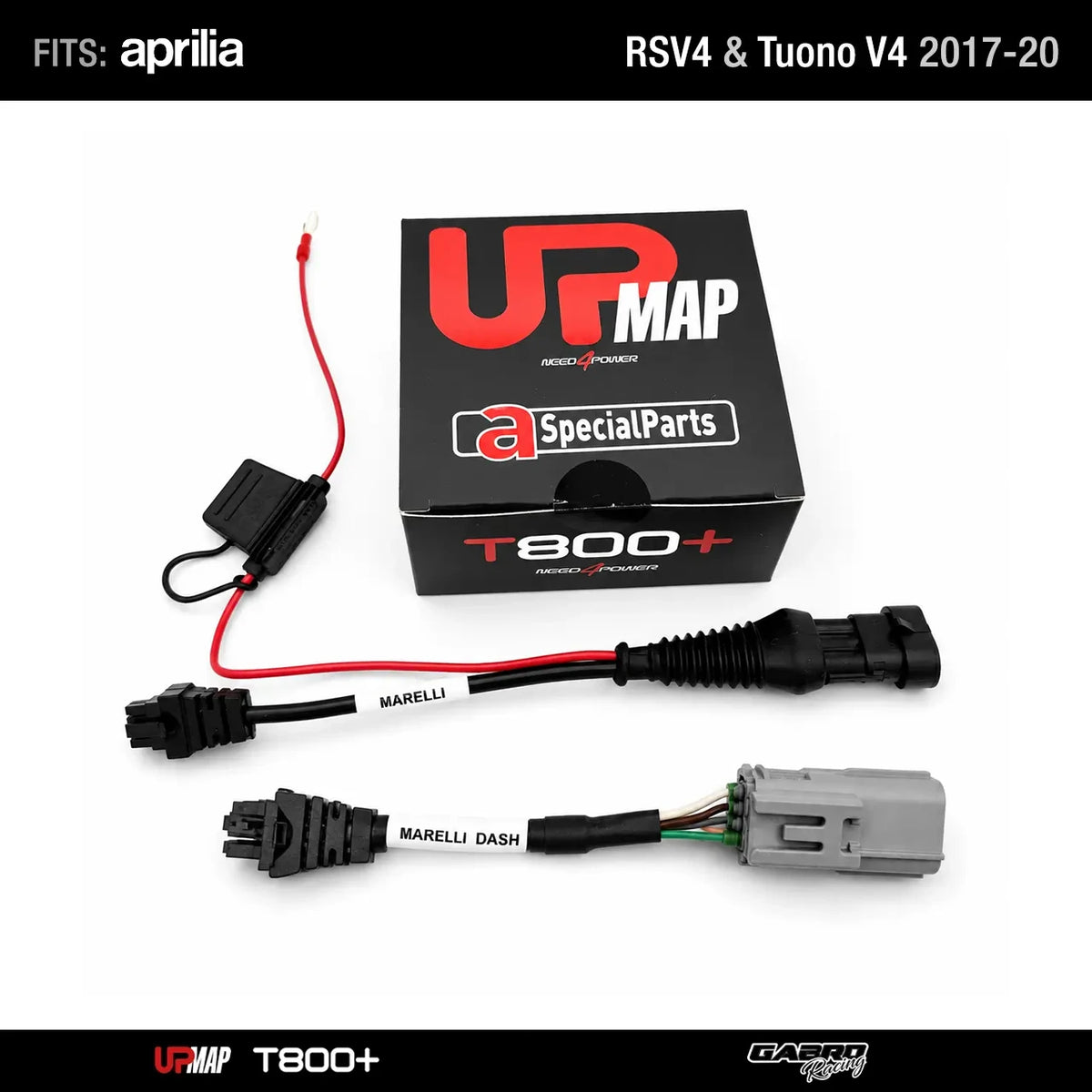 Bundle Dash Diagnostic Cable by GRT + UpMap T800+ for Aprilia RS V4 Tuono V4 2017-2020