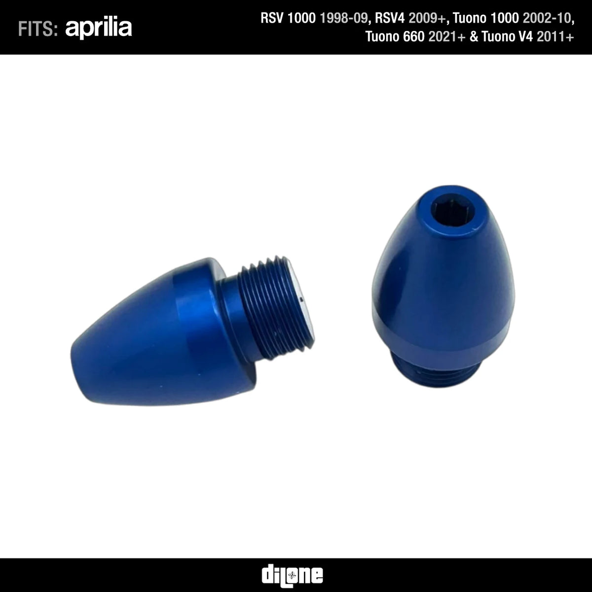 Bar Ends (Blue) Anodized Ergal By Dilone