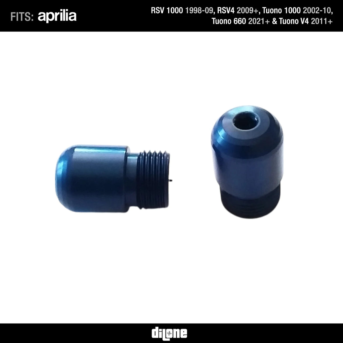 Bar Ends (Blue) Anodized Ergal By Dilone