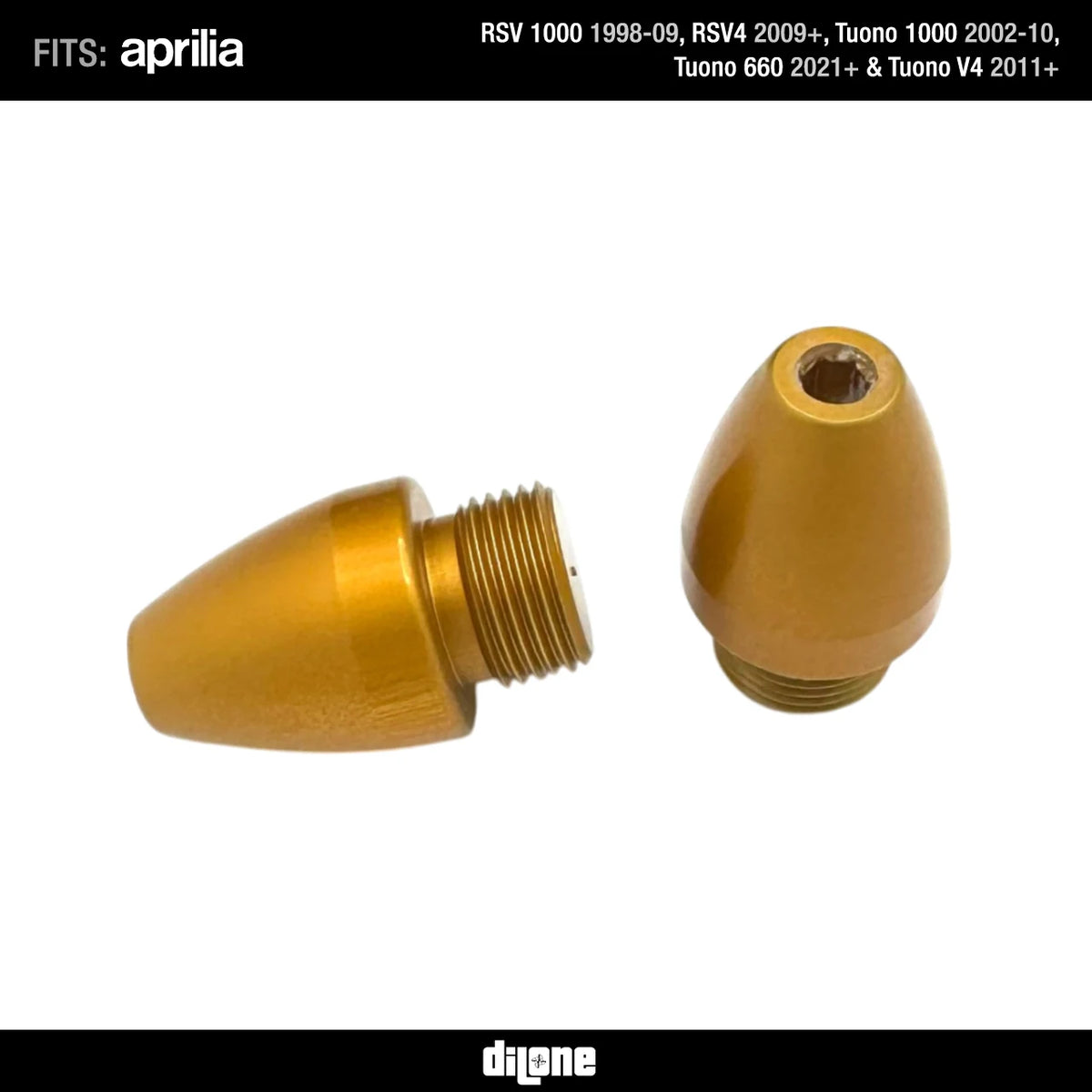 Bar Ends (Gold) Anodized Ergal By Dilone