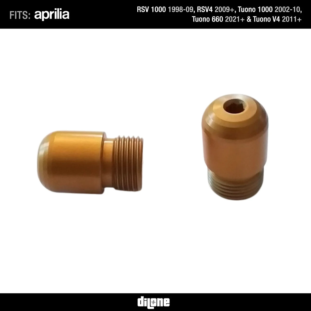 Bar Ends (Gold) Anodized Ergal By Dilone