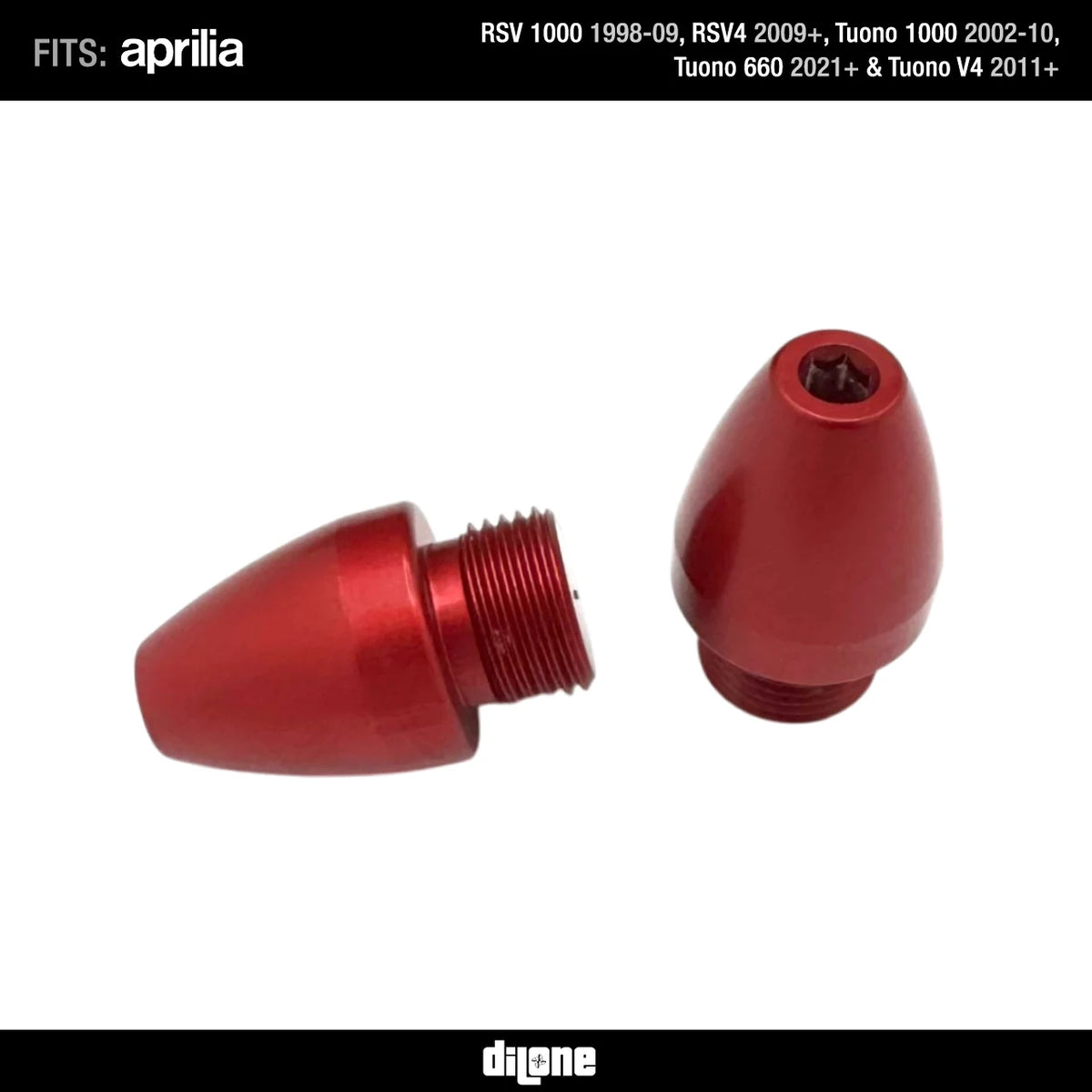 Bar Ends (Red) Anodized Ergal By Dilone