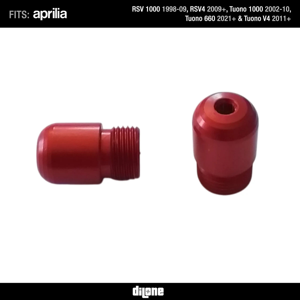 Bar Ends (Red) Anodized Ergal By Dilone
