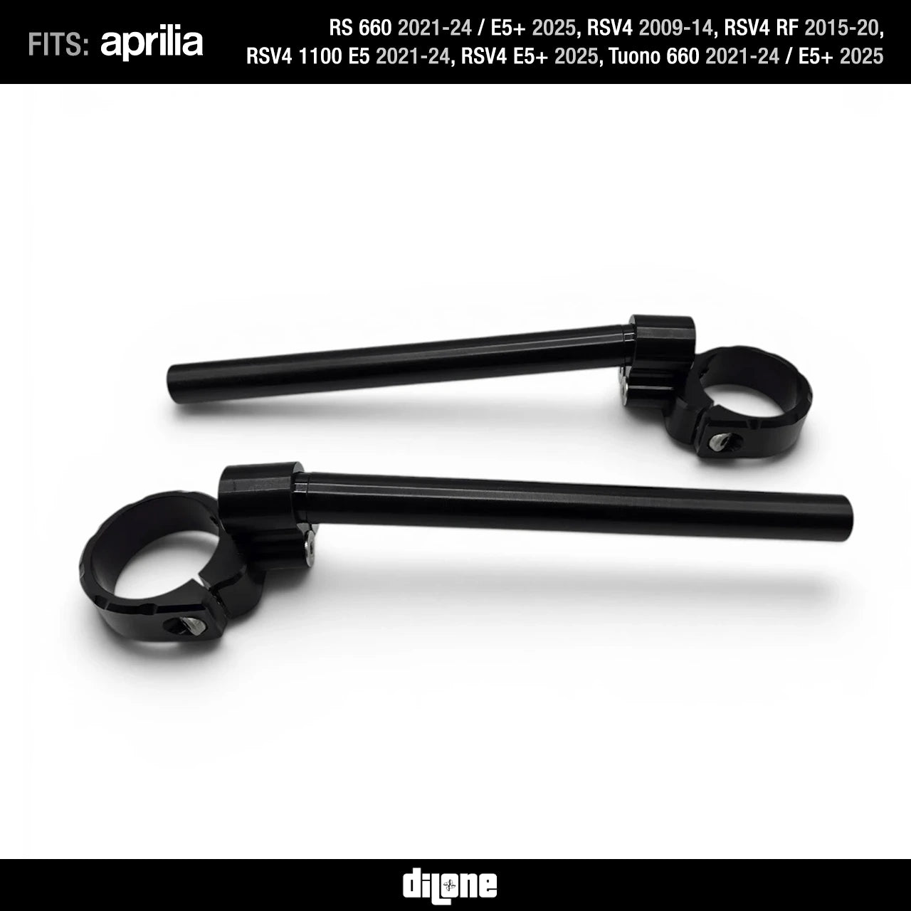 Extreme 9.5 Degree Clip-Ons For RS 660, Tuono 660 & RSV4 By Dilone