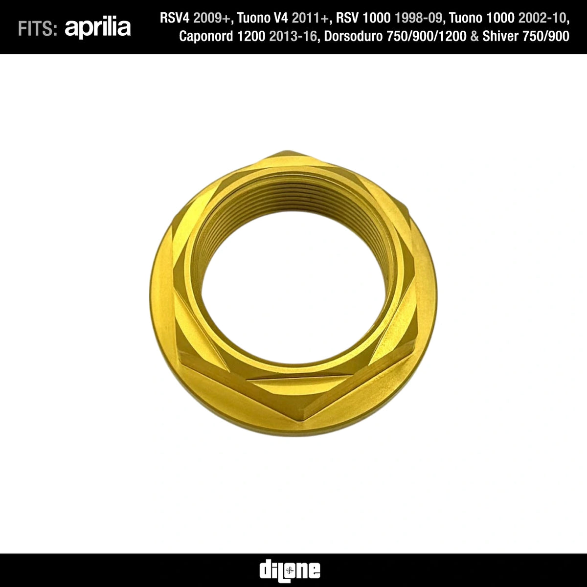 Front Wheel Nut (Gold) Anodized Ergal 7075 For V4 V2 Models