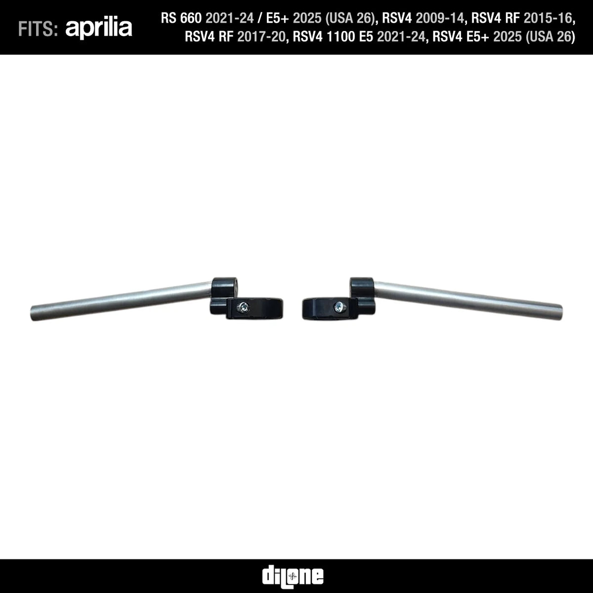 Clip-Ons Low Rise/Fold For RSV4 & RS 660 By Dilone
