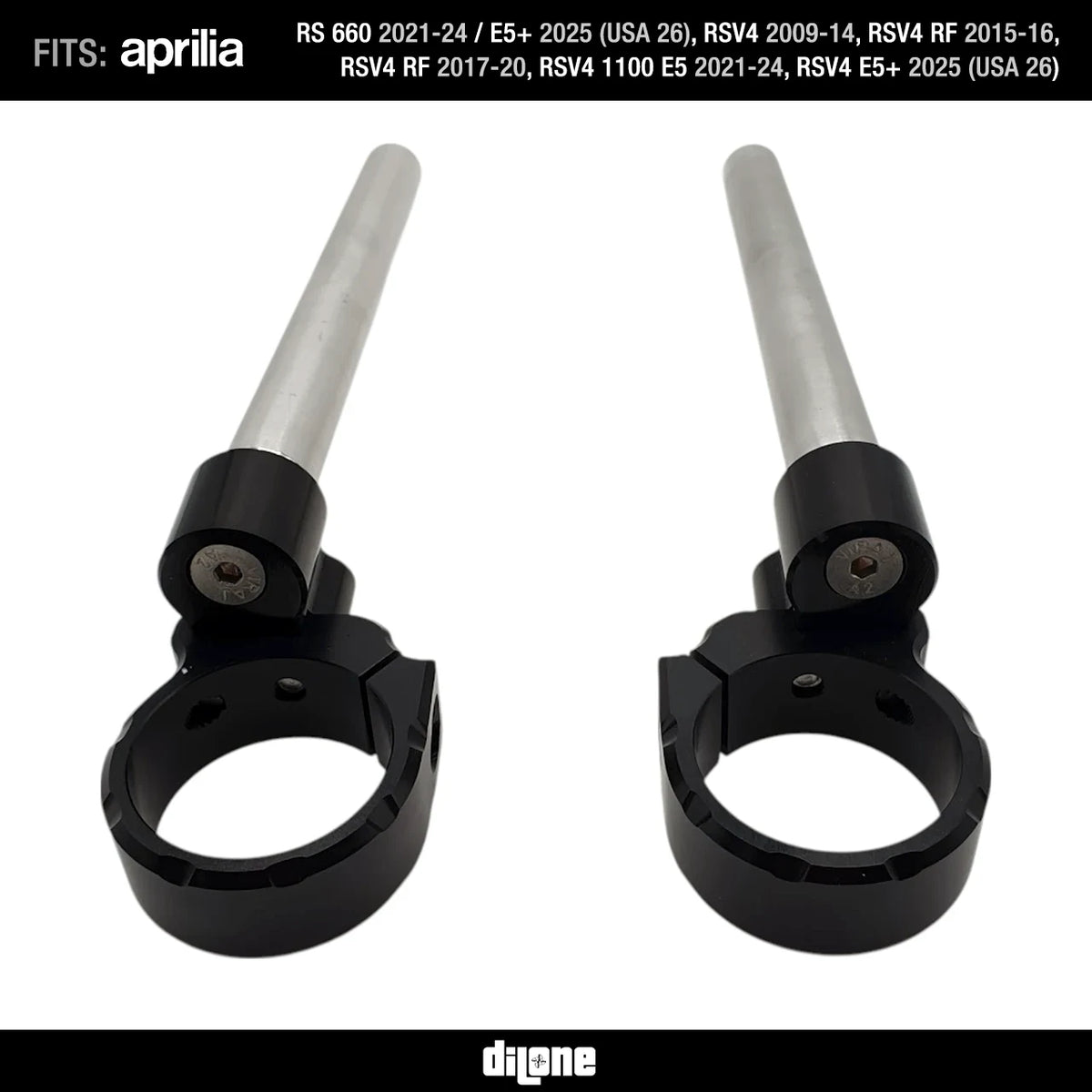 Clip-Ons Low Rise/Fold For RSV4 & RS 660 By Dilone