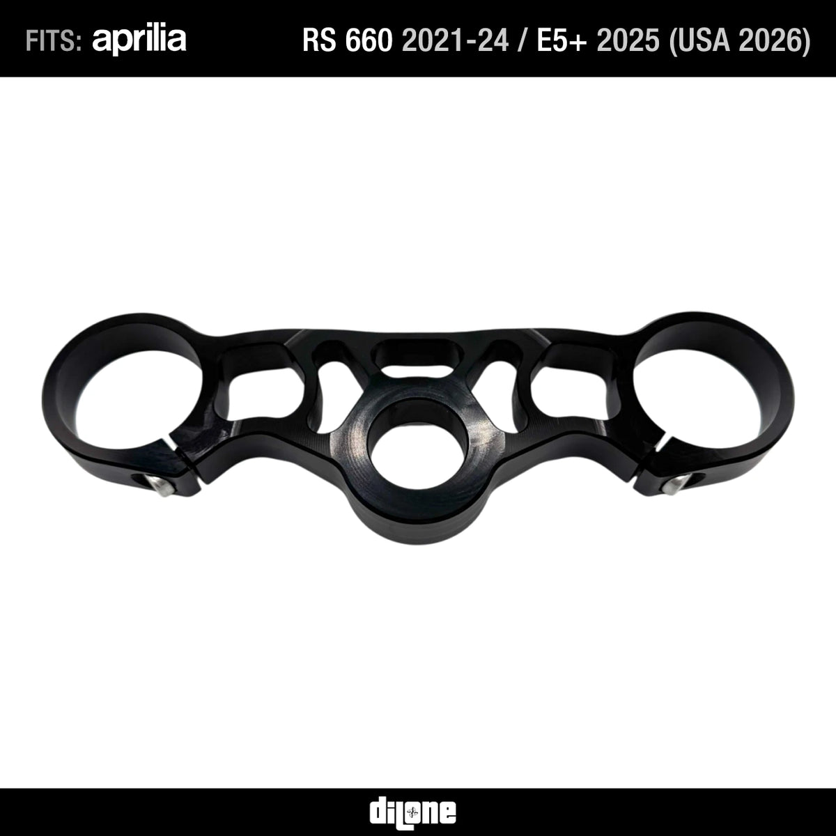 Top Triple Clamp Racing (Black) For RS 660