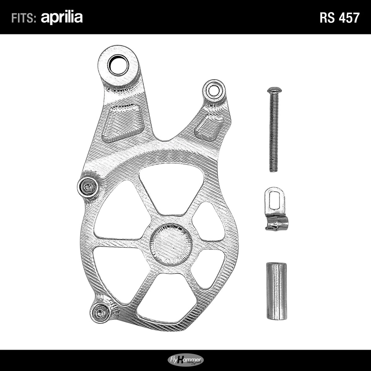 FlyHammer Sprocket Cover for Aprilia RS 457 Silver