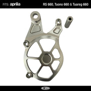 FlyHammer Sprocket Cover for Aprilia RS 660 Tuono 660 Tuareg 660 Silver