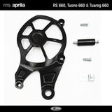 FlyHammer Sprocket Cover for Aprilia RS 660 Tuono 660 Tuareg 660 Black