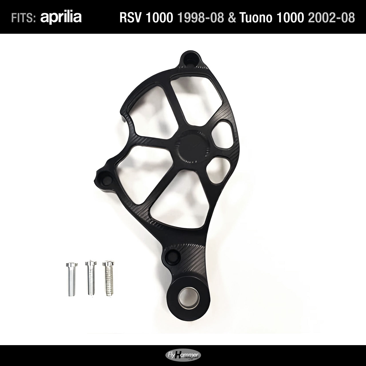 FlyHammer Sprocket Cover for Aprilia RS V Tuono V2 Black