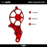 FlyHammer Sprocket Cover for Aprilia RS V4 Tuono V4 2009 onwards Red