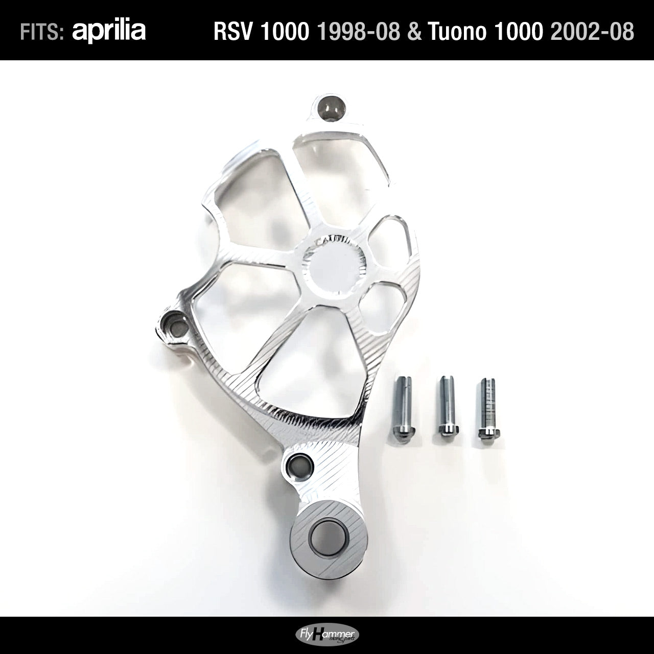 FlyHammer Sprocket Cover for Aprilia RS V Tuono V2 Silver