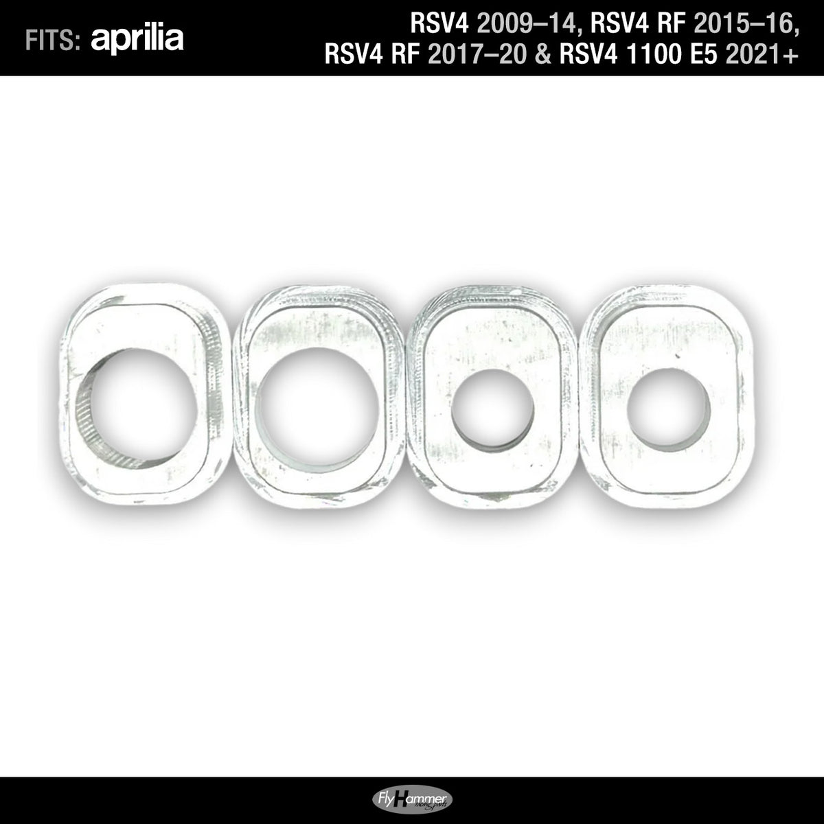 FlyHammer Swingarm Pivot Plates +/- 2,5 for Aprilia RS V4