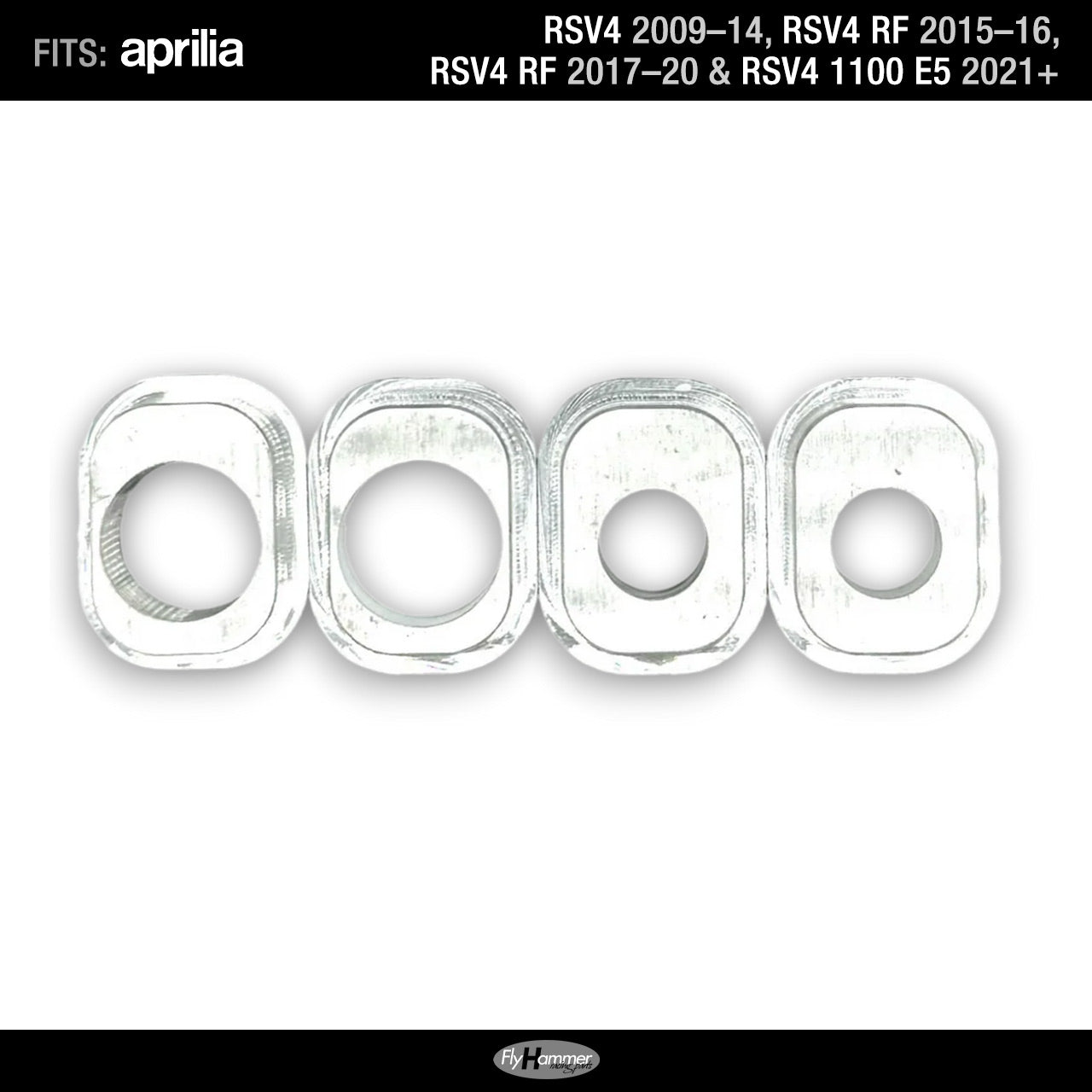 FlyHammer Swingarm Pivot Plates +/- 2,5 for Aprilia RS V4
