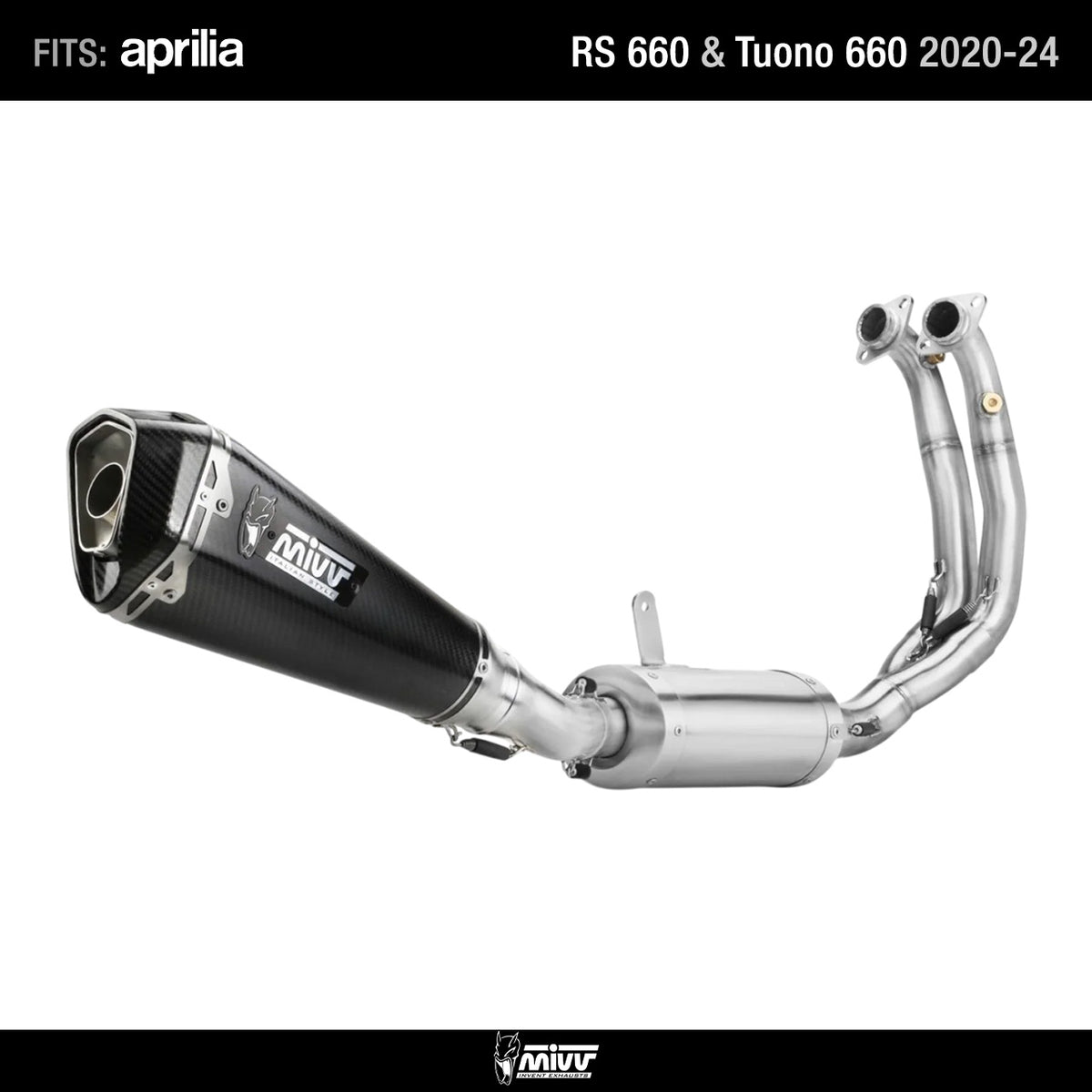 Full Exhaust Mivv Delta Race Carbon A.013.LDRC for Aprilia RS 660 Tuono 660 2020-2024