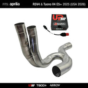 Kit Racing Stage 2 RS Tuono V4 E5+ 2025 (USA 2026): Arrow De-Cat Titanium Headers + UpMap